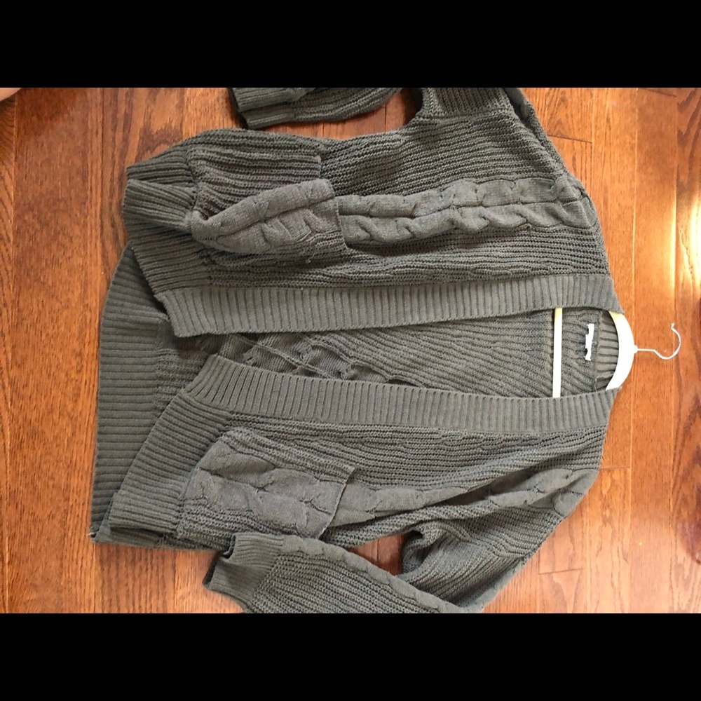 Green cardigan